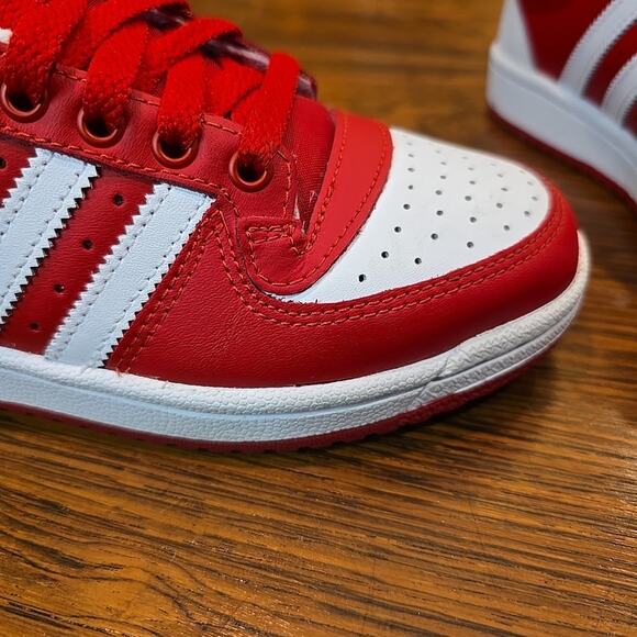 Adidas Top 10 Leather RB Low Trainer Sneakers Athletic Red White Men’s Size 5.5 main image 14